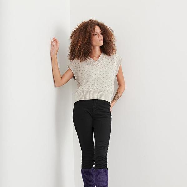 Misha & Puff Woman Popcorn Vest Cloud Grey | Garmentory