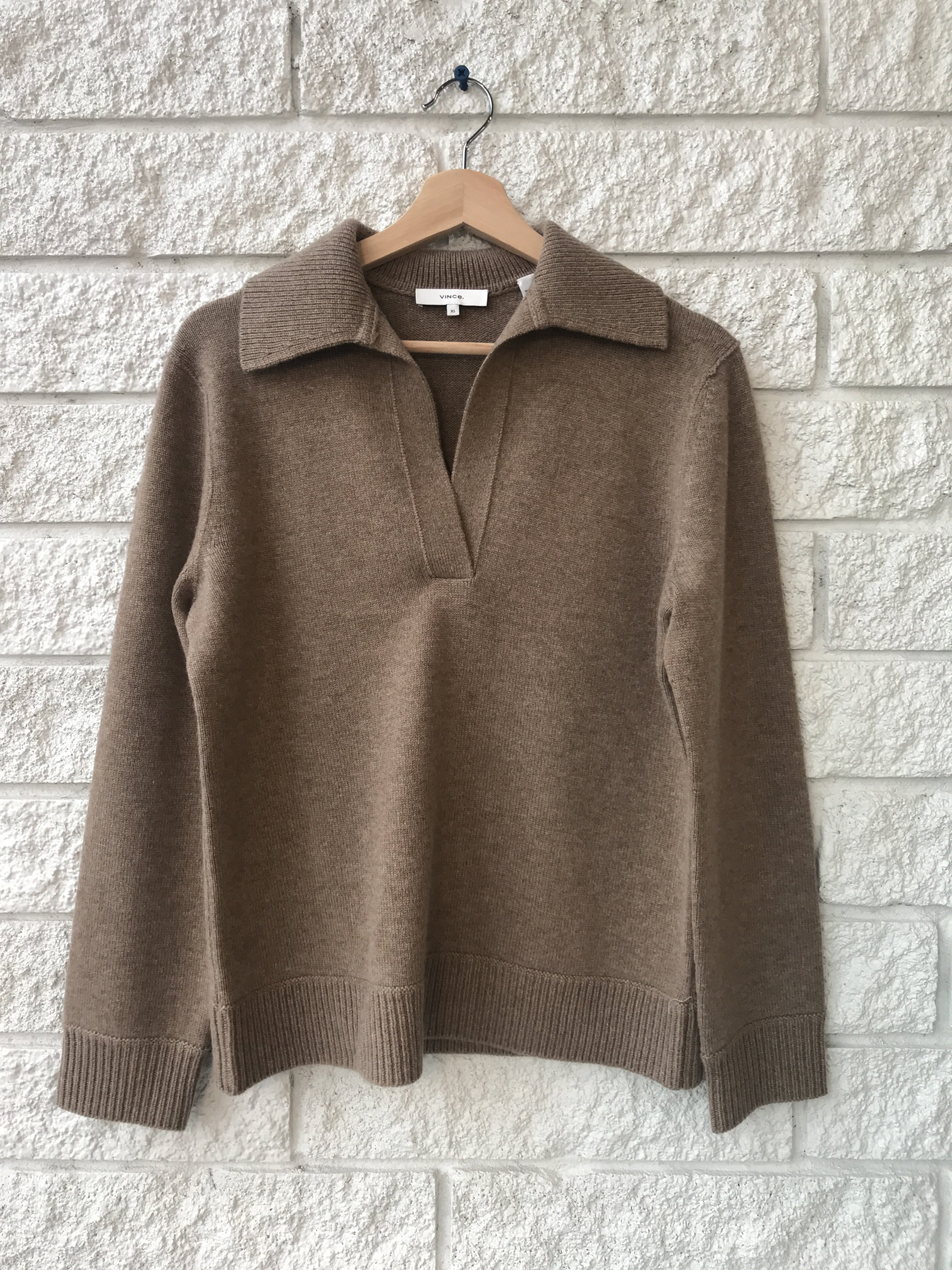 Vince Raglan Slv Polo - Chestnut 