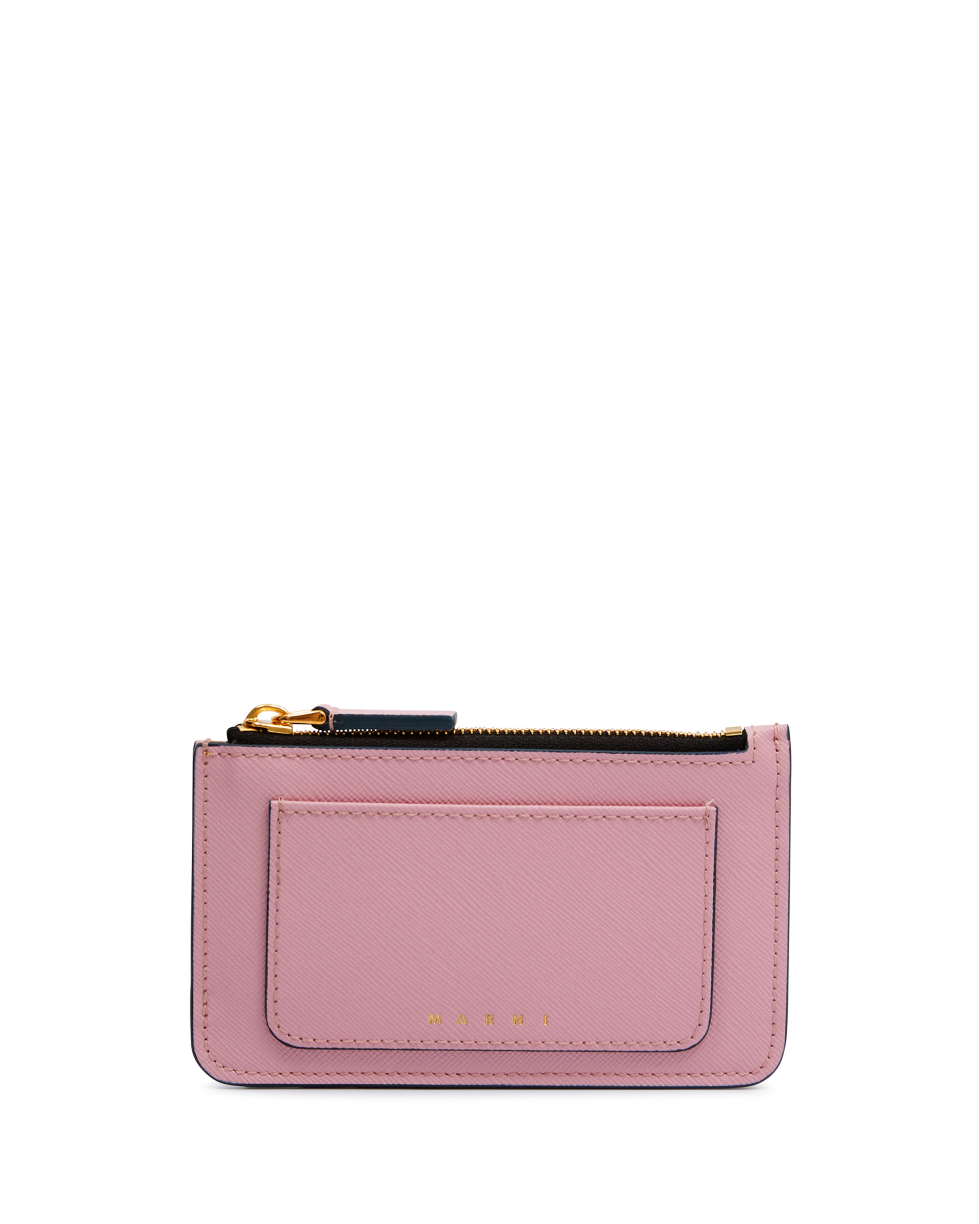 ■MARNI■ Leather Zipper Card Holder Tulip PFMO0111U0P694800 Marni Card Holder with Zip - Pink | Garmentory