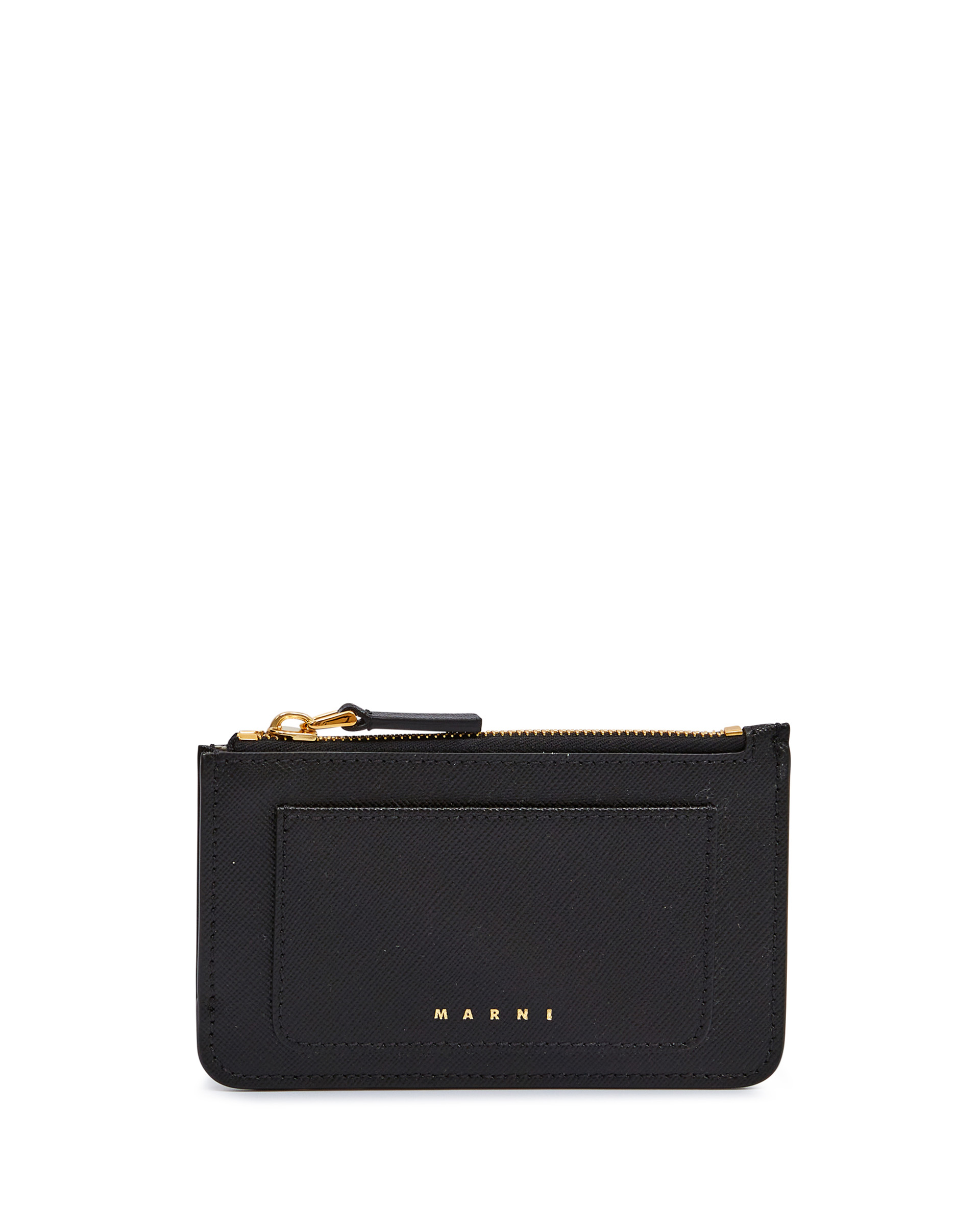 ■MARNI■ Leather Zipper Card Holder Tulip PFMO0111U0P694800 Marni Card Holder with Zip - Black | Garmentory