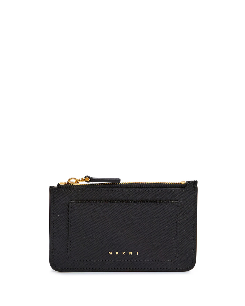 ■MARNI■ Leather Zipper Card Holder Black PFMO0111U5P803500 Marni Card Holder with Zip - Black | Garmentory