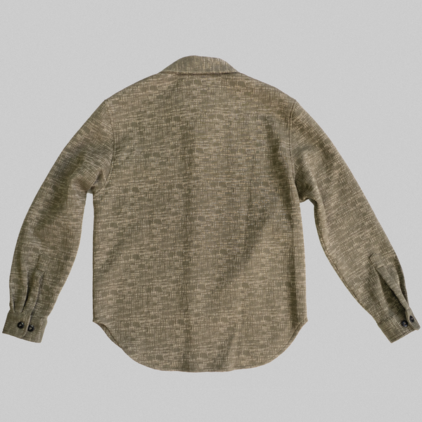 Reborn Garments Tweed Overshirt - Olive