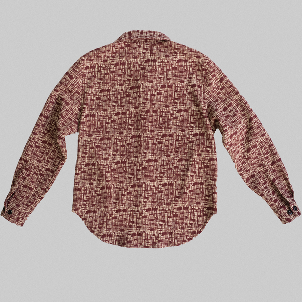 Reborn Garments Tweed Overshirt - Red