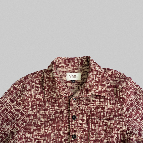 Reborn Garments Tweed Overshirt - Red