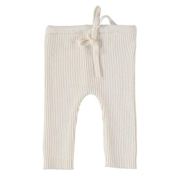 KIDS Pequeno Tocon Baby Ribbed Leggings - Natural Cream KIDS Pequeno Tocon Baby Ribbed Leggings - Natural Cream
