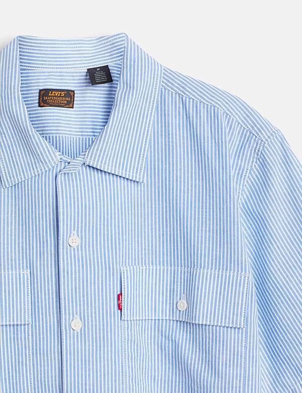 Levis Skate Button Down Shirt Haus Stripe Blue Garmentory