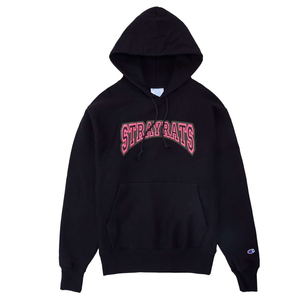 Stray Rats College Arch Hoodie - Black | Garmentory
