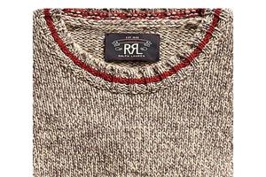 RRL Marled Wool-Cotton Crewneck Sweater 