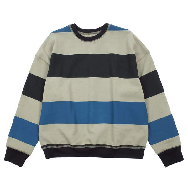 Noon Goons BIG STRIPE ICON SWEATSHIRT - BLACK/BLUE/SAND Noon Goons BIG STRIPE ICON SWEATSHIRT - BLACK/BLUE/SAND