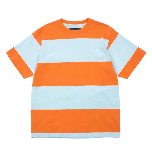 Noon Goons BIG STRIPE T-SHIRT - ORANGE/BABY BLUE Noon Goons BIG STRIPE T-SHIRT - ORANGE/BABY BLUE