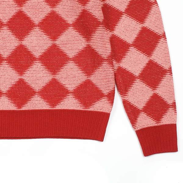 needles checkered polo sweater