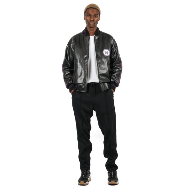 Needles Faux Leather Award Jacket - Black | Garmentory