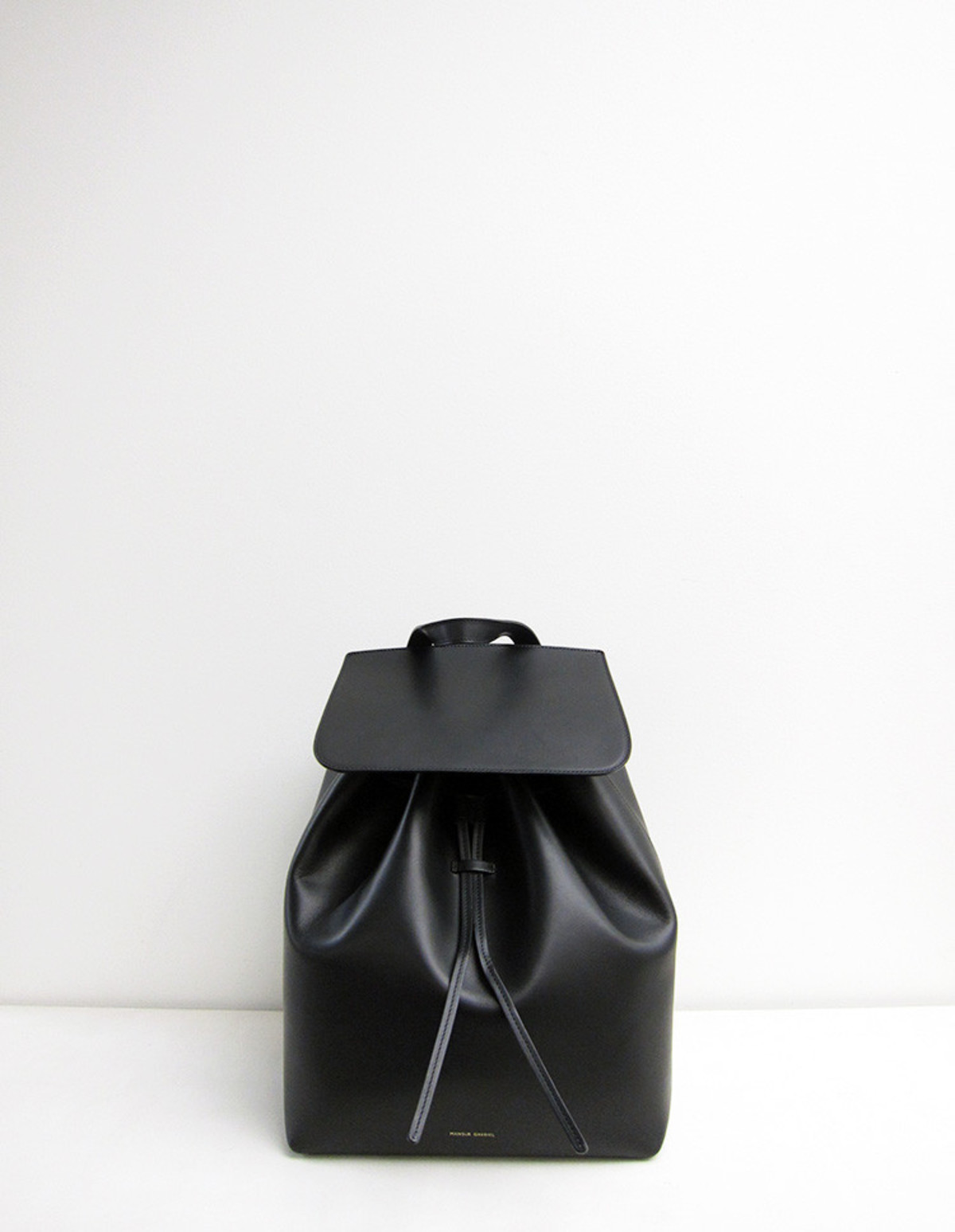 Mansur Gavriel Mini Backpack Black Mansur Gavriel // Black Leather Backpack – VSP Consignment main image 2