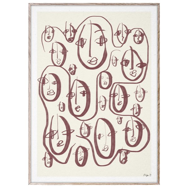 Paper Collective x Robin Ahlgren Random Faces Print Paper Collective x Robin Ahlgren Random Faces Print