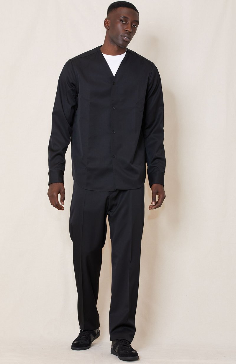 OAMC Wool Drill Spirit Shirt - Black | Garmentory