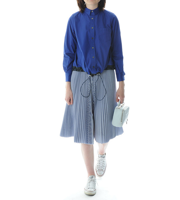 【美品】Sacai luck バックプリーツシャツ ライトブルー 日本製 襟 Sacai Luck Blue Blouse Drawstring | Garmentory