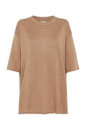 St. Agni Copain Knit Linen Tee - Almond St. Agni Copain Knit Linen Tee - Almond