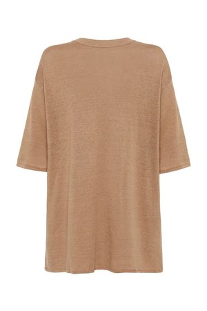 St. Agni Copain Knit Linen Tee - Almond St. Agni Copain Knit Linen Tee - Almond