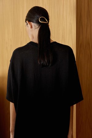 St. Agni Copain Knit Linen Tee - Black St. Agni Copain Knit Linen Tee - Black