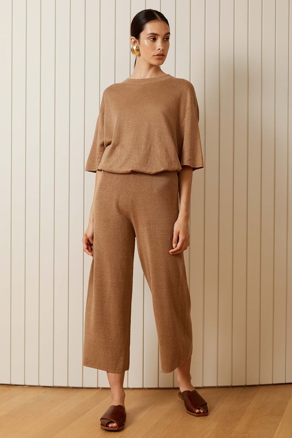 St. Agni Knit Lounge Pant - Almond St. Agni Knit Lounge Pant - Almond