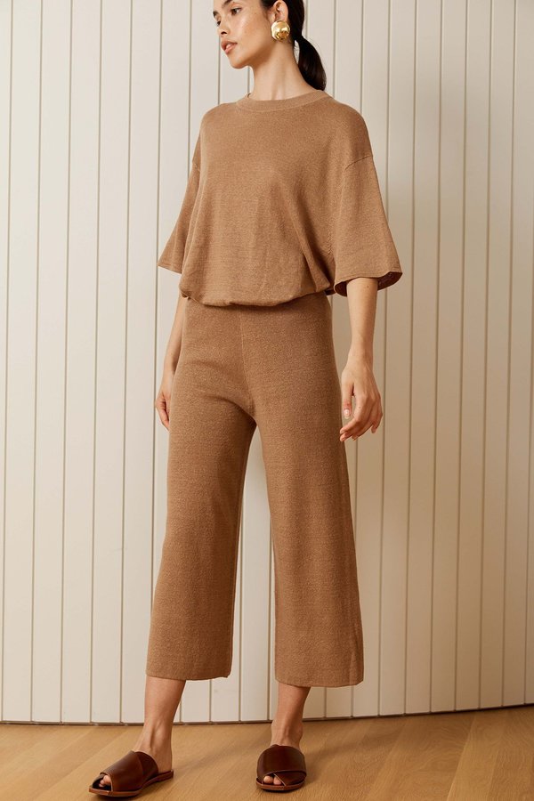 St. Agni Knit Lounge Pant - Almond St. Agni Knit Lounge Pant - Almond
