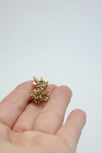 Artist Bronze Crystal Stud Earrings Artist Bronze Crystal Stud Earrings