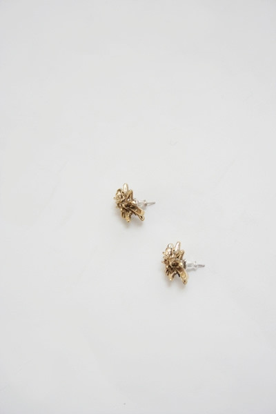 Artist Bronze Crystal Stud Earrings Artist Bronze Crystal Stud Earrings