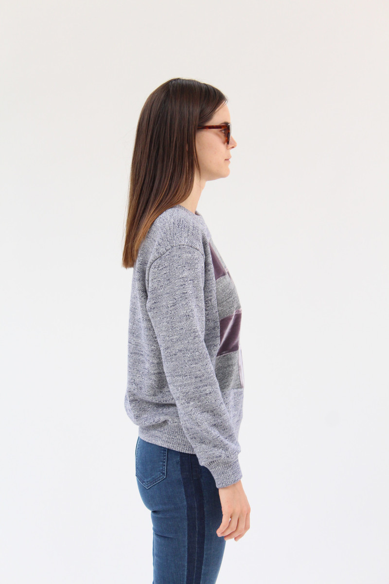 トップス correll correll CHECKY SWEATSHIRT Correll Correll Checkered Velvet Sweatshirt | Garmentory