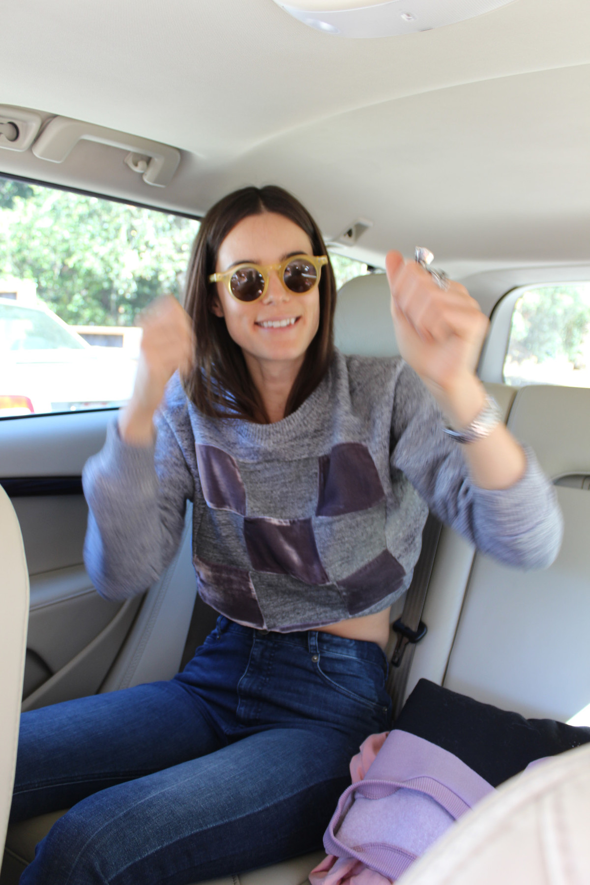 Correll Correll Checkered Velvet Sweatshirt | Garmentory