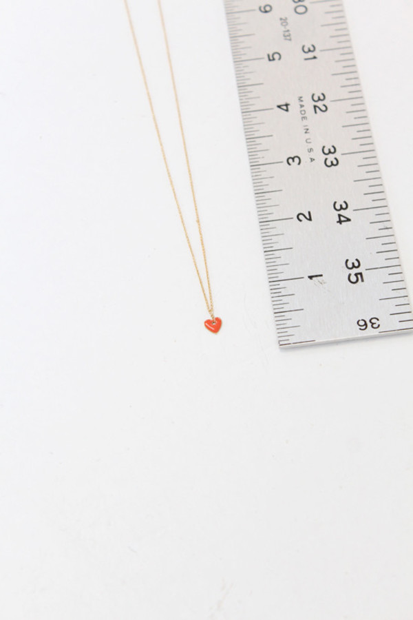 Artist French Enameled Heart Pendant - GOLD Artist French Enameled Heart Pendant - GOLD