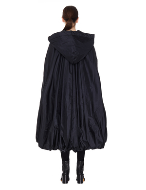 Comme des Garcons Poncho With Oversize Hood - Black | Garmentory