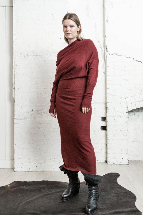 nicholas knit dress Reversible Sweater in Crimson by K gorgeous dress