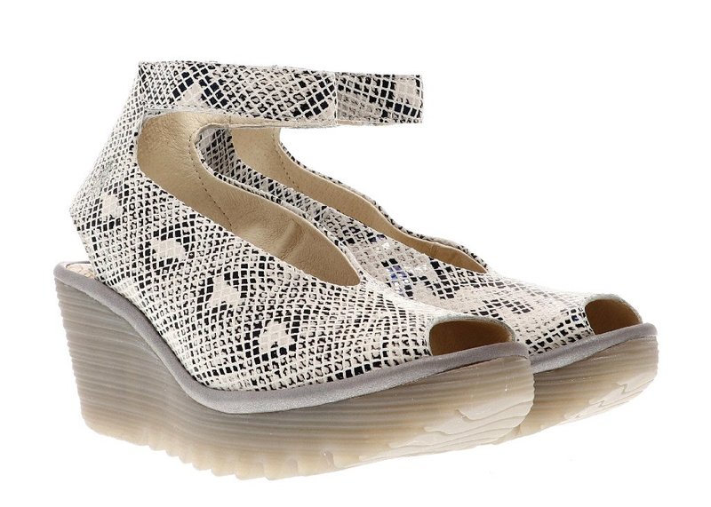 Fly London Yala Wedge - Off White/Piombo | Garmentory