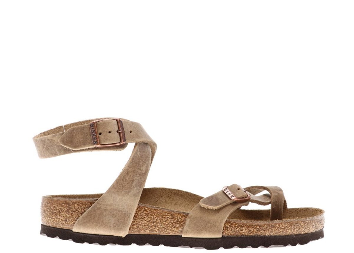 birkenstock yara oiled leather tobacco Habana each with an individually adjustable metal pin buckle Birkenstock Yara Sandals for Women