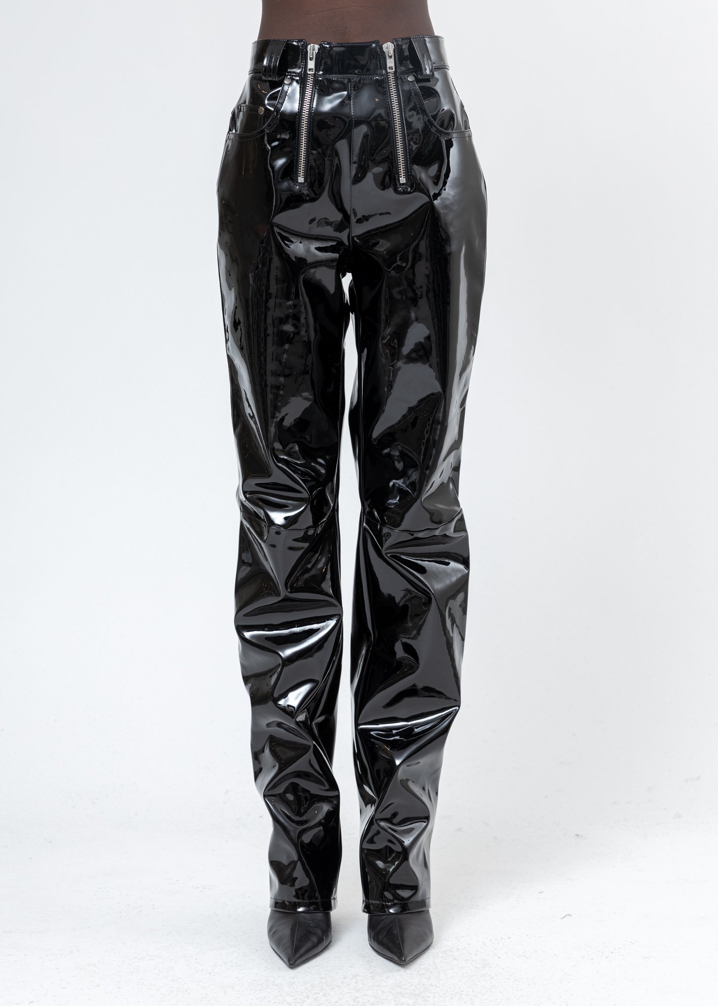 Black-Vinyl-Trousers-W-Double-