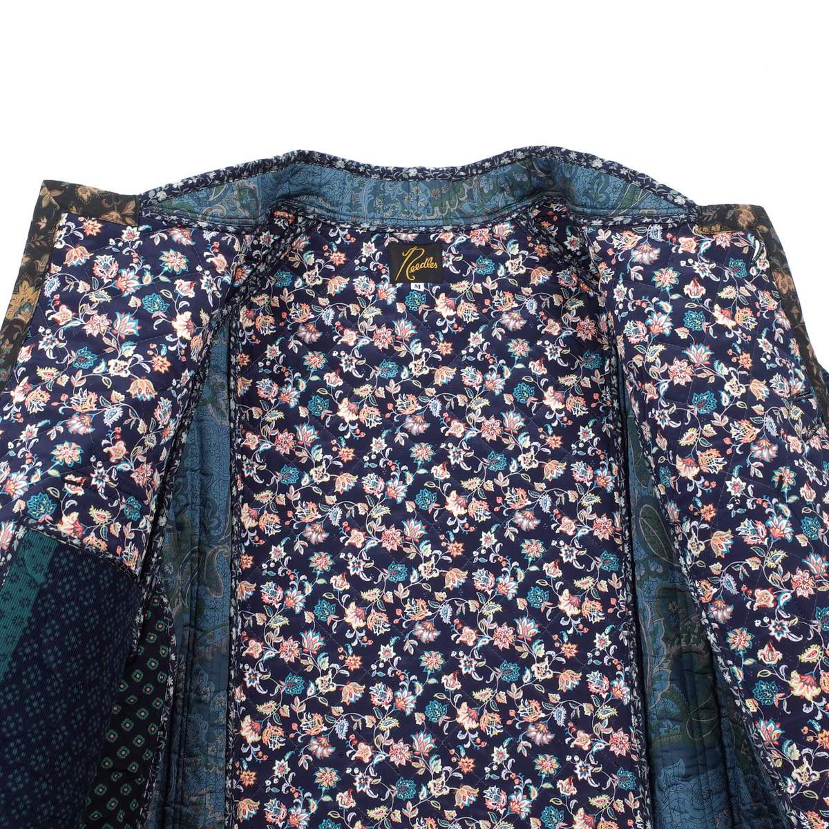 Needles SWITCHED QUILT CHORE COAT - NAVY/CHARCOAL | Garmentory