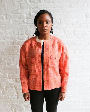 Vintage Chanel Boucle Jacket - Orange | Garmentory