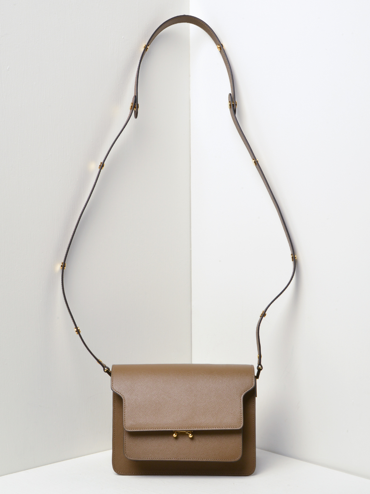 Marni MEDIUM TRUNK BAG - CIGAR | Garmentory
