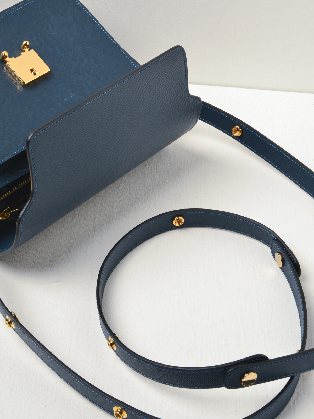 Marni MEDIUM TRUNK BAG - ORION BLUE | Garmentory