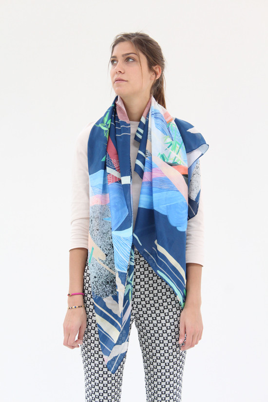 Milleneufcentquatrevingtquatre Scarf Reality Studio Navy Milleneufcentquatrevingtquatre Scarf Reality Studio Navy