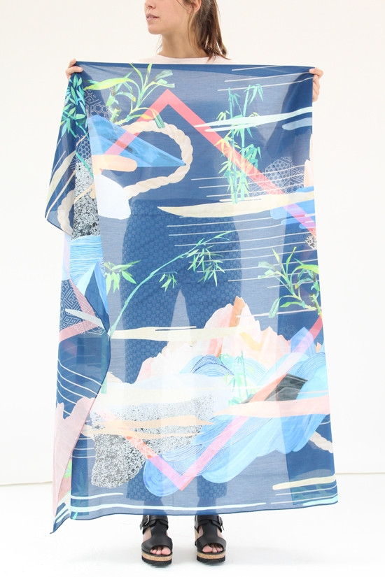 Milleneufcentquatrevingtquatre Scarf Reality Studio Navy Milleneufcentquatrevingtquatre Scarf Reality Studio Navy