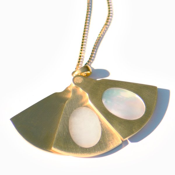 MING YU WANG Fan Pendant - 18k Gold Plated MING YU WANG Fan Pendant - 18k Gold Plated