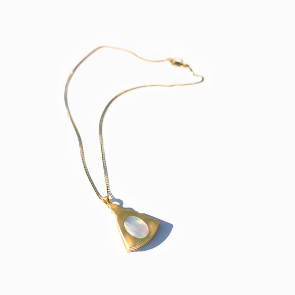 MING YU WANG Fan Pendant - 18k Gold Plated MING YU WANG Fan Pendant - 18k Gold Plated