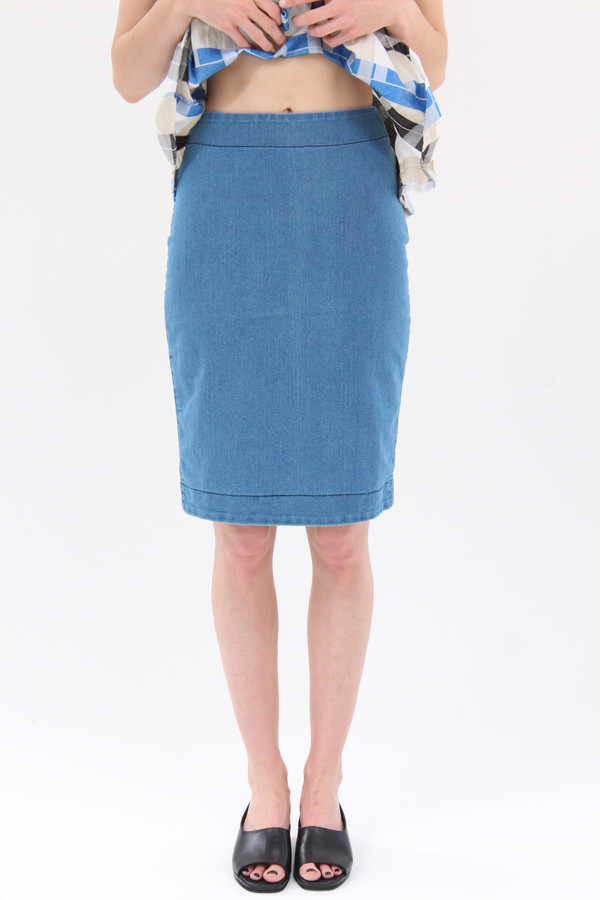Prairie Underground Micro Line Denim Skirt Garmentory
