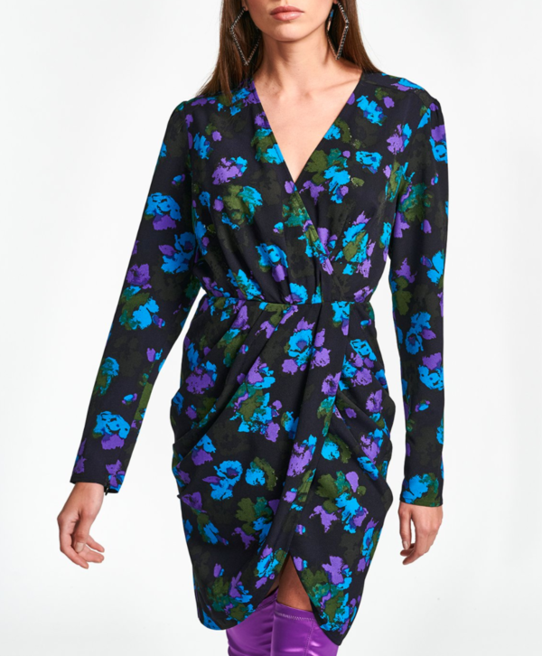 Essentiel Antwerp Wizzie Gathered Skirt Dress - Royal Navy Combo |  Garmentory