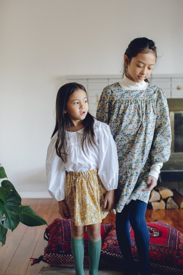 Kids Petits Vilains Esther Peter Pan Blouse - White Kids Petits Vilains Esther Peter Pan Blouse - White