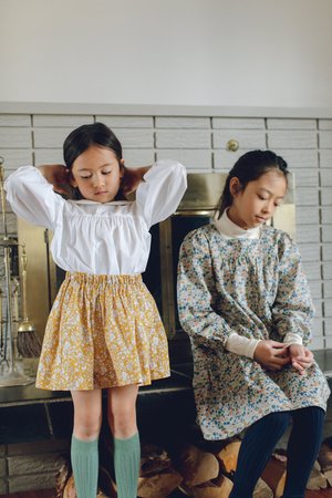 Kids Petits Vilains Esther Peter Pan Blouse - White Kids Petits Vilains Esther Peter Pan Blouse - White