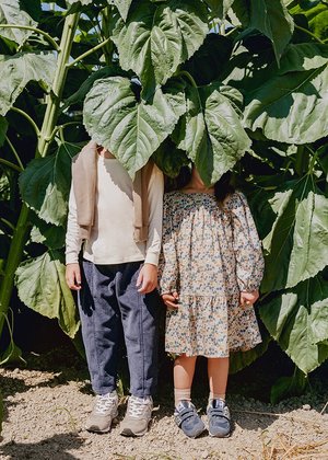 Kids Petits Vilains Maelle Square Neck Dress - Poppy Forest Kids Petits Vilains Maelle Square Neck Dress - Poppy Forest