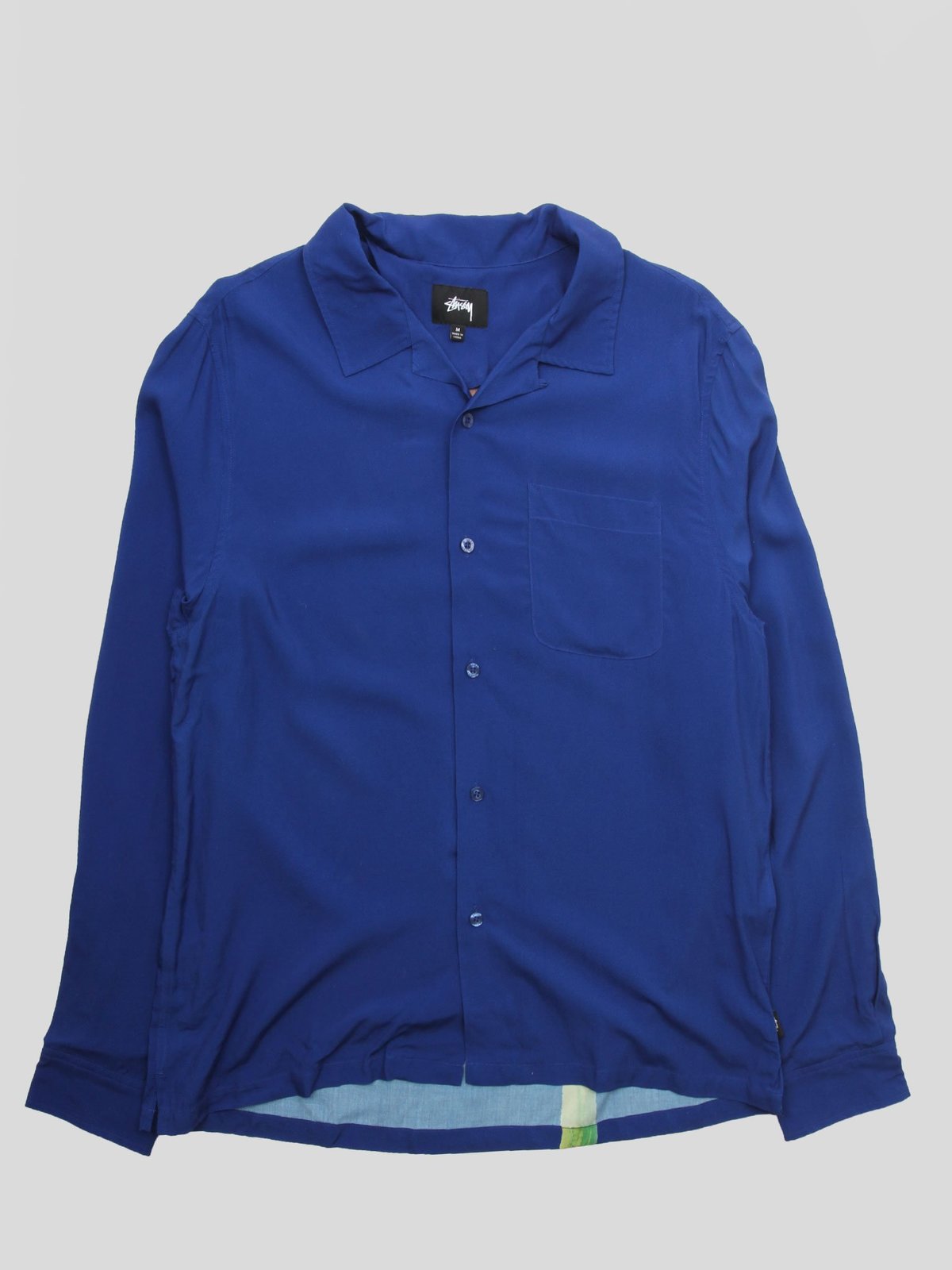 Stussy Big Poppy LS Shirt - blue | Garmentory