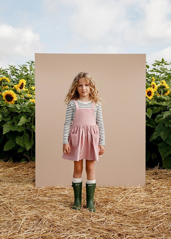 Kids Petits Vilains Inès Pinafore Dress - Petal Kids Petits Vilains Inès Pinafore Dress - Petal